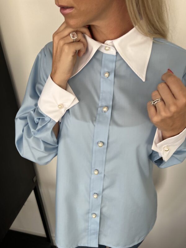 Nadin Pearl Laxen Blå Skjorte