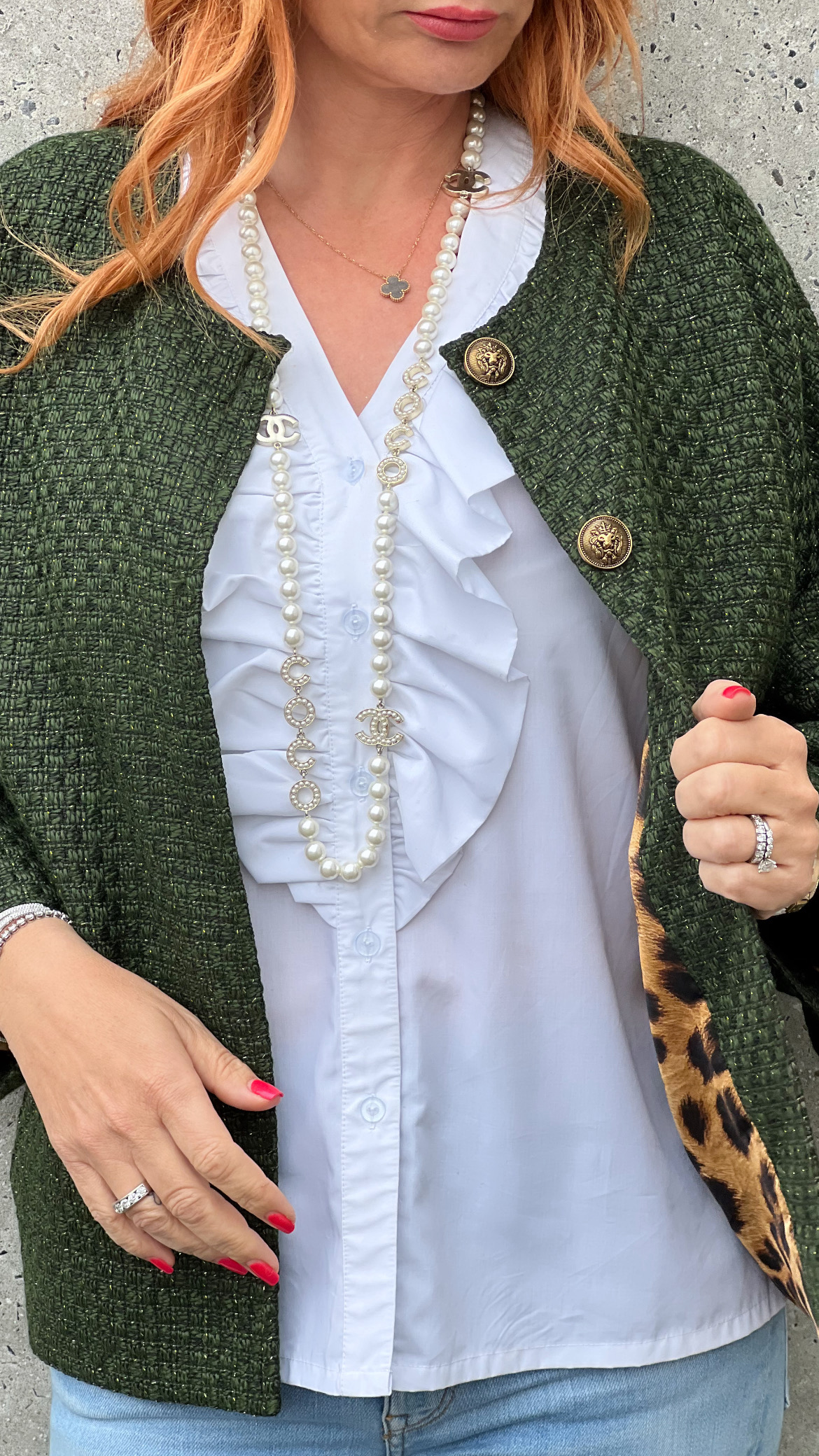 Alberte Jakke Green Fall Kort - Billede 2