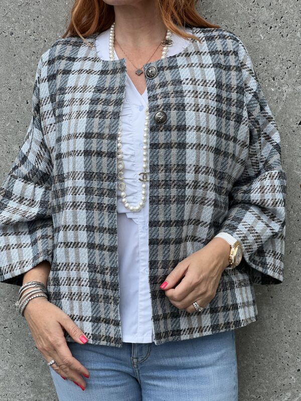 Alberte Jakke Blue Mix Hort