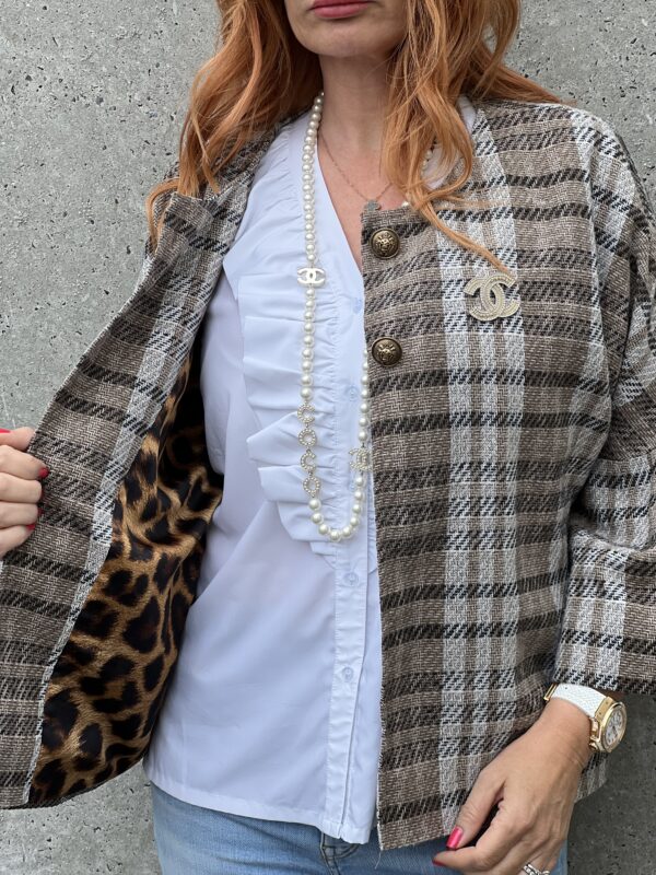 Alberte Jakke Brown Mix Kort