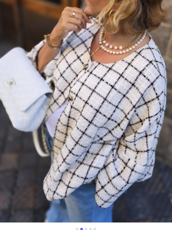 Alberte Jakke Hvid Tern Kort