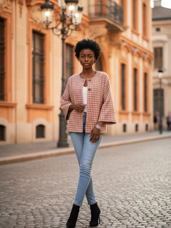 Alberte Jakke Golden Rose Kort