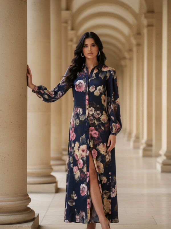 Dorit Kjole Blå Bloom