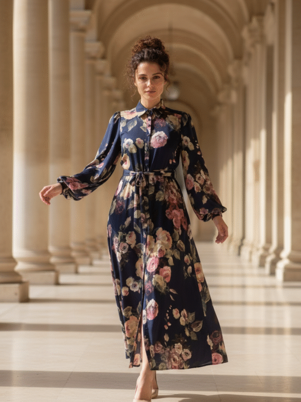 Dorit Kjole Blå Bloom