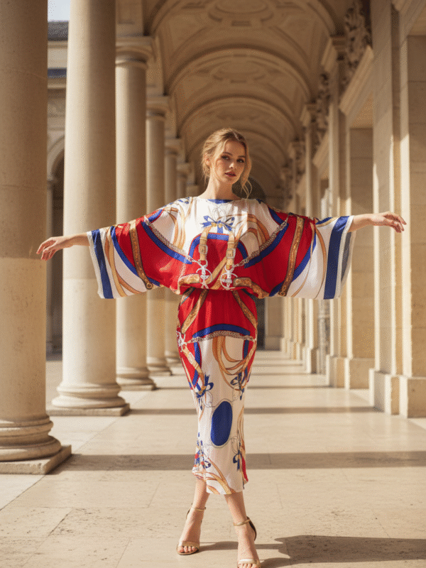 Donna Kjole Blue Chain