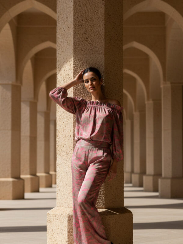 Elisabeth Bluse Pink Palm