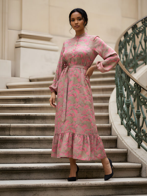 Jessie Kjole Pink Palm