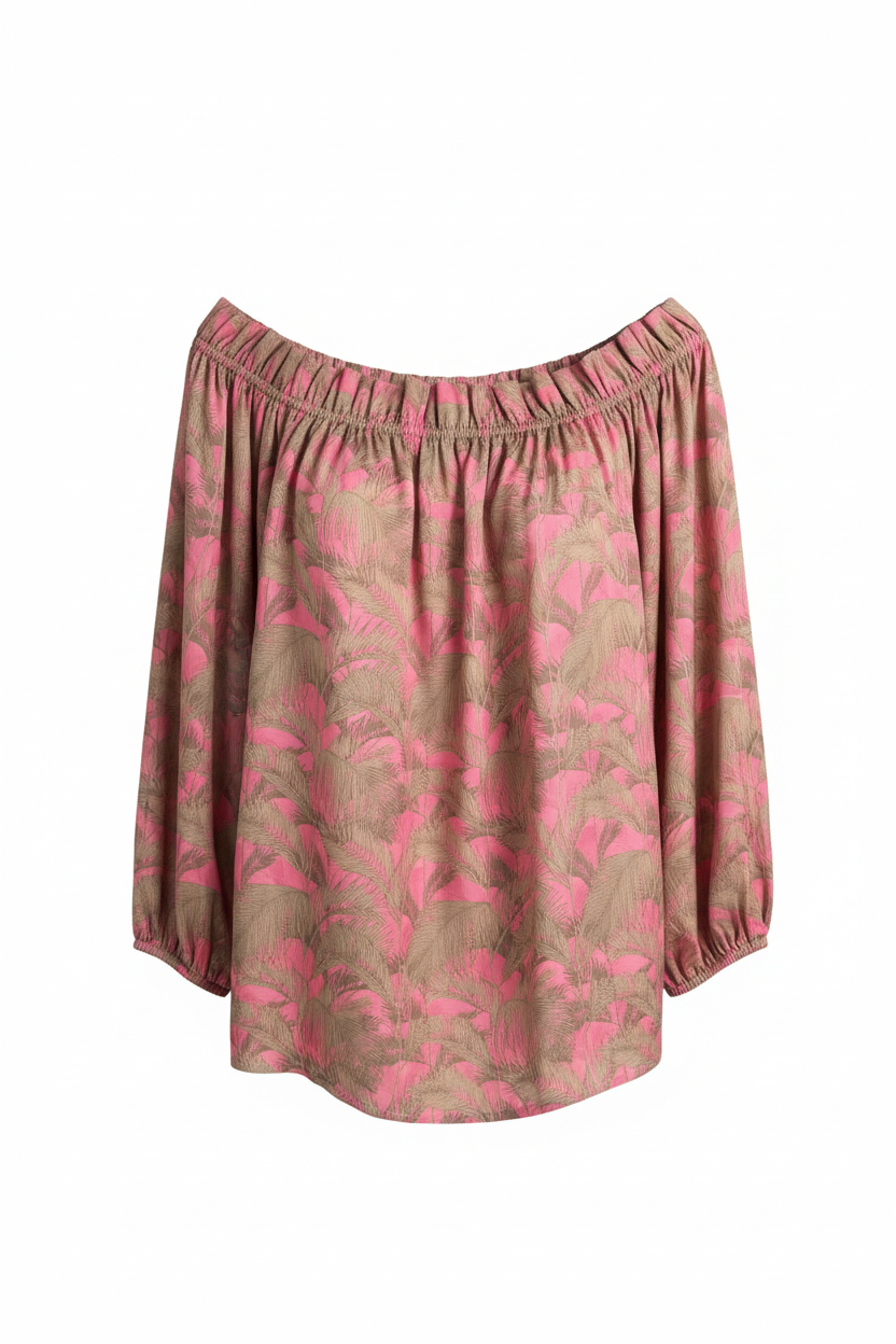 Elisabeth Bluse Pink Palm - Billede 3